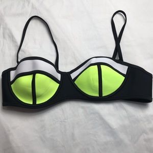 Eauddy Neoprene Bikini Top Sz Large Colorblock